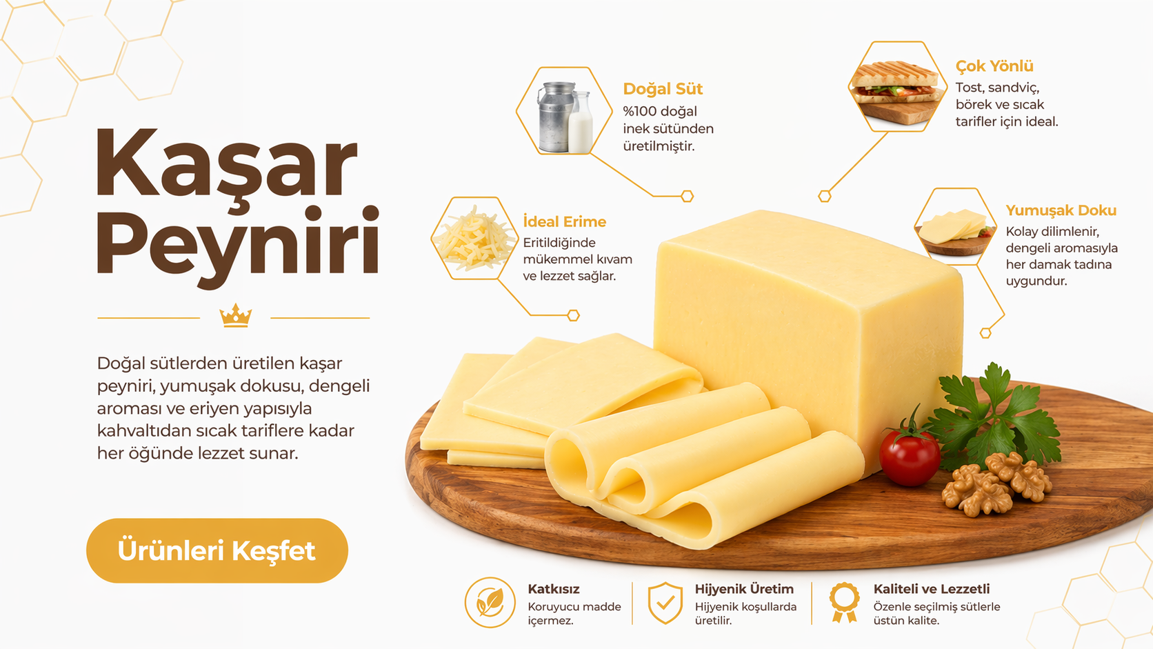 Mersin Kahvaltılarının Vazgeçilmezi: Özel Üretim Kumru Süt Ürünleri Kaşar Peyniri